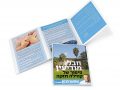 Three pages brochure with square pages isolated on white.